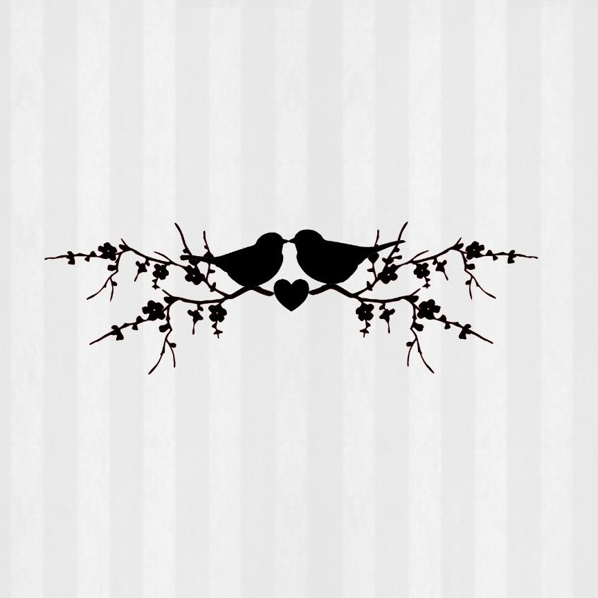 Lovebirds Clip art love birds SVG kissing birds by ...