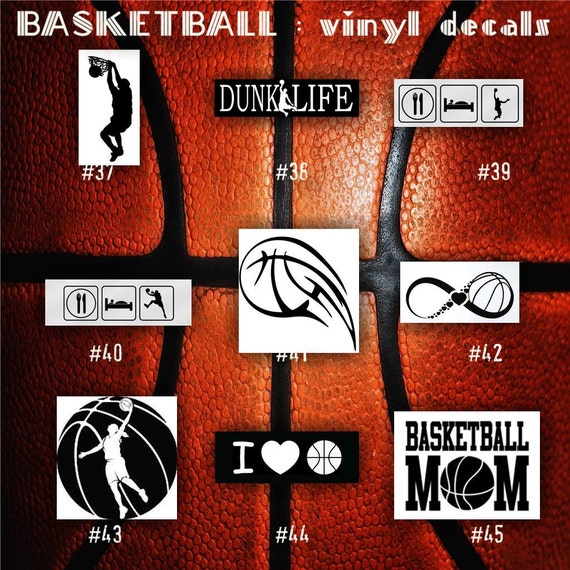 BASKETBALL vinyl decals 3745 team sports by CreativeStudio805