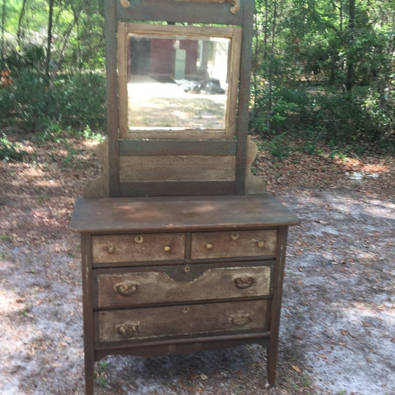 Antique Dresser Key Hole Dresser Farmhouse Decor Buffett