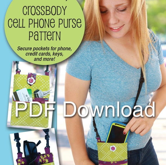 PDF Crossbody Cell Phone Purse Sewing Pattern