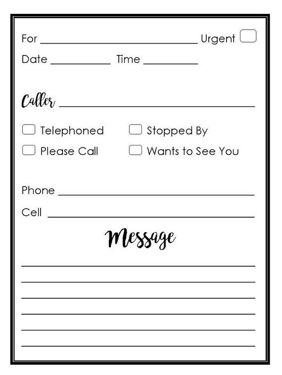 Printable Phone Message Forms Printable Forms Free Online Printable Phone Message Forms Printable Forms Free Online