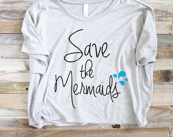 Mermaid Crop Top - Beach Crop Top - Spring Crop Top Shirt - Summer Crop Top Shirt - Mermaid Lover - Gift For Mermaid Lover - Mermaid Shirt