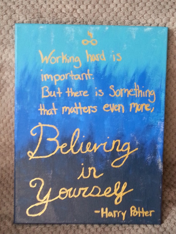 Items similar to Harry Potter Quote 12"x16" Canvas Painting on Etsy