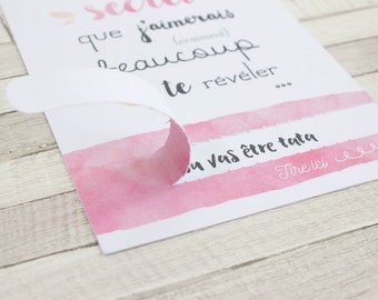 Pregnancy announcement - witness request card / Godfather / godmother