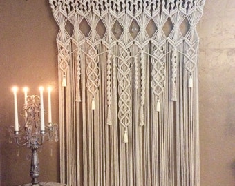 Extra Large Macrame Wall Hanging Tapestry Wedding Backdrop Macrame Curtain Woven Wall Hanging Boho Decor Hippie Decor Bohemian Decor