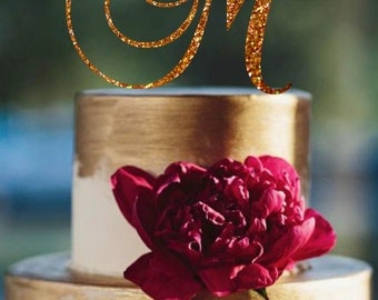 Monogram Cake Topper Initial Wedding Cake Topper Custom Monogram Topper Personalized Letter Monogram Wedding Cake Topper Personalized