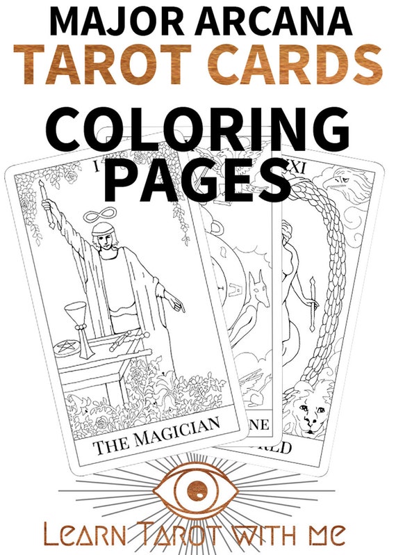 Download Printable PDF Tarot Deck Adult Coloring Pages by ...