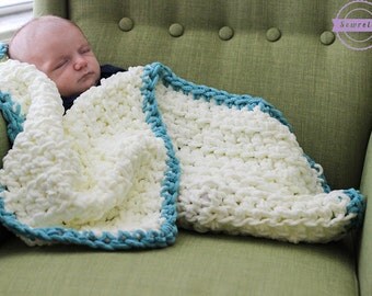 Easy Beginner Crochet Baby Blanket Pattern pdf instant digital download
