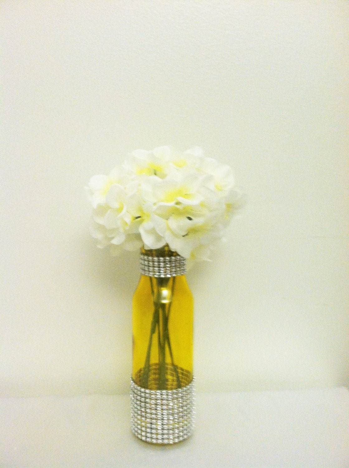 Sale 18 Rhinestone Vases Yellow Wedding Bling Wedding