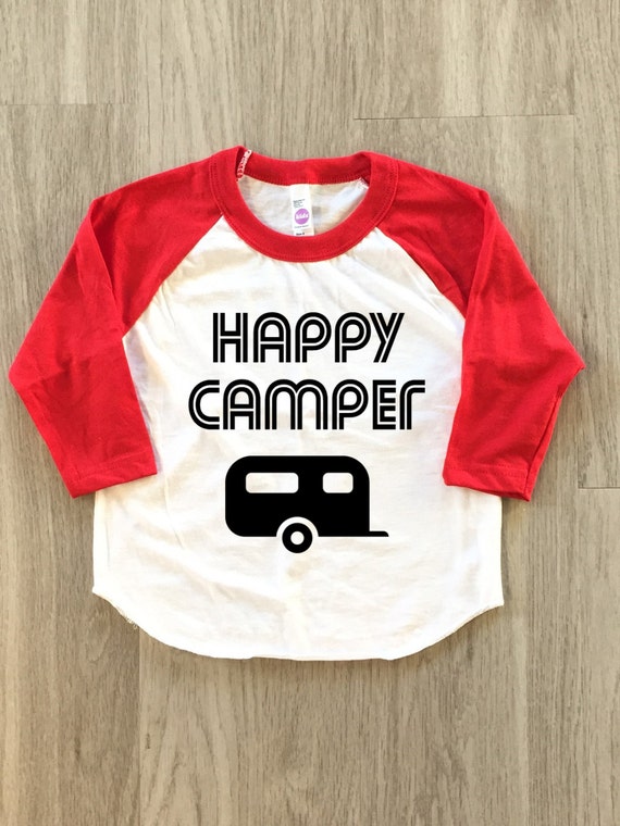 Happy Camper tshirt baby boy or girl clothes toddler shirt