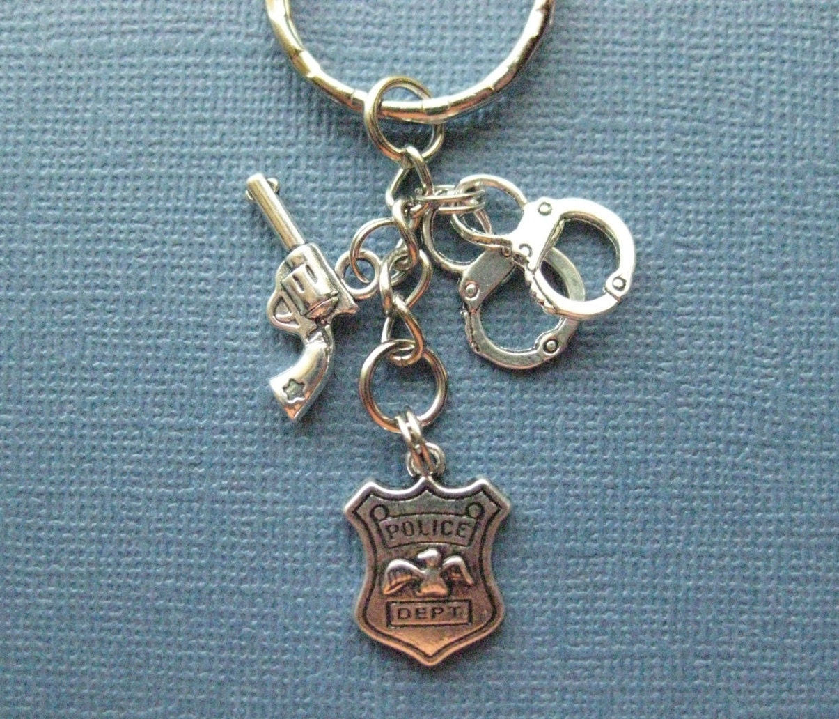 Police Key Chain Police Jewelry Police Key Chain Key