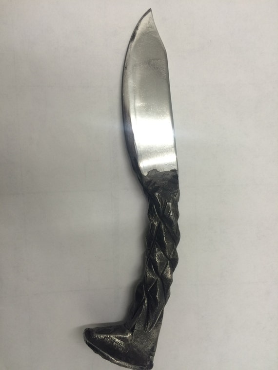 pineapple twist railroad spike knife