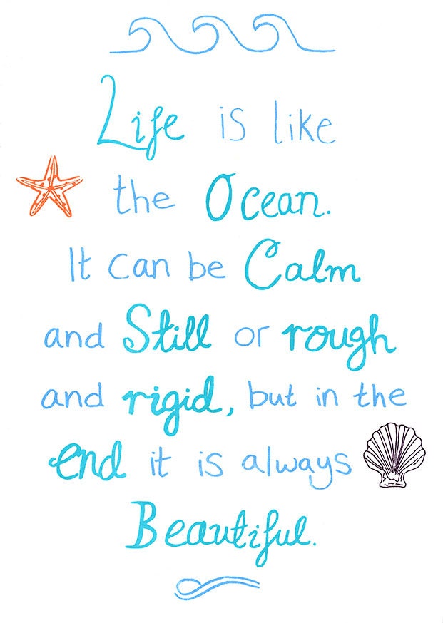 hand printed inspirational quote screen print a4