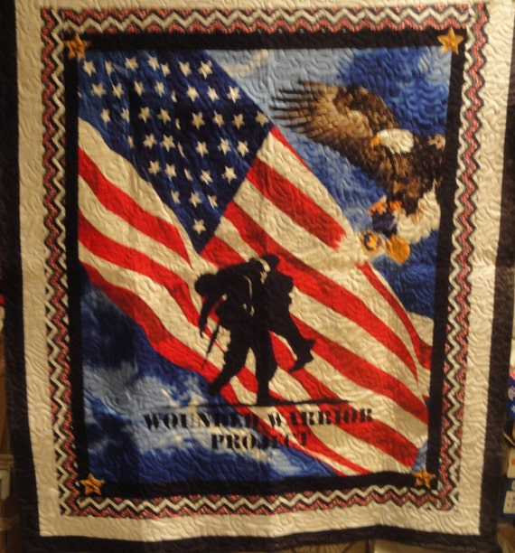 Wounded Warrior Project Handmade Quilt with Warm and by quiltsbyps
