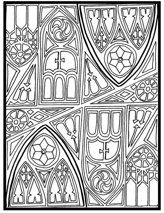 Download Coloring Page Color4aCause: Autism Cathedral by Color4aCause