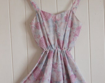 90's, Floral, Pastel Summer Festival Skater Dress