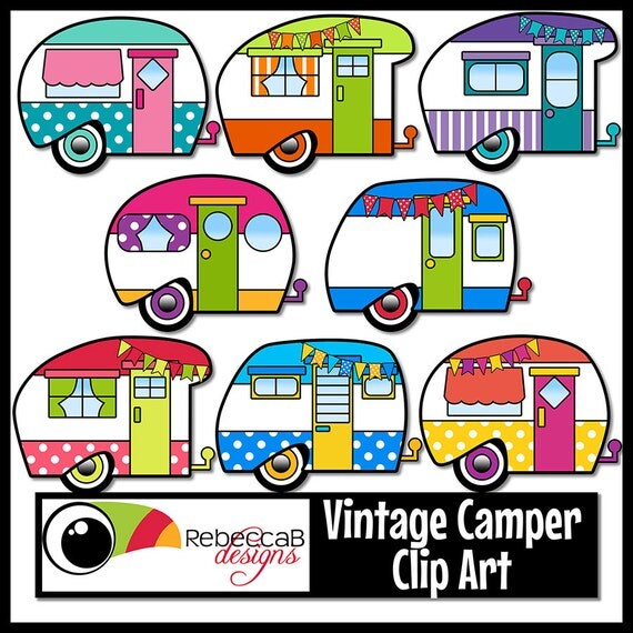 Vintage Camper Clip Art Retro Clipart Trailer From RebeccaBDesignShop On Etsy Studio Vintage Camper Clip Art Retro Clipart Trailer From RebeccaBDesignShop On Etsy Studio