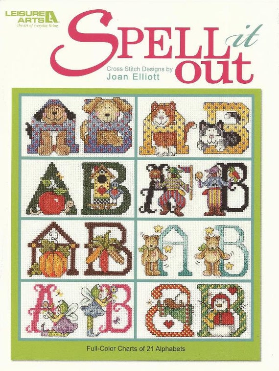 Alphabet Counted Cross Stitch Pattern Book SPELL IT OUT from