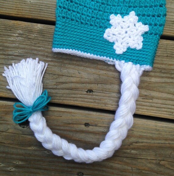 Elsa Inspired Hat Elsa Braid Hat Crochet Hat Kids Crochet