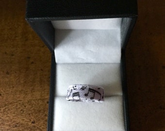 Musical note ring, musician, music, gifts for her, women's rings, fabric rings, gifts for teens, stretchy rings, elastic ribbon