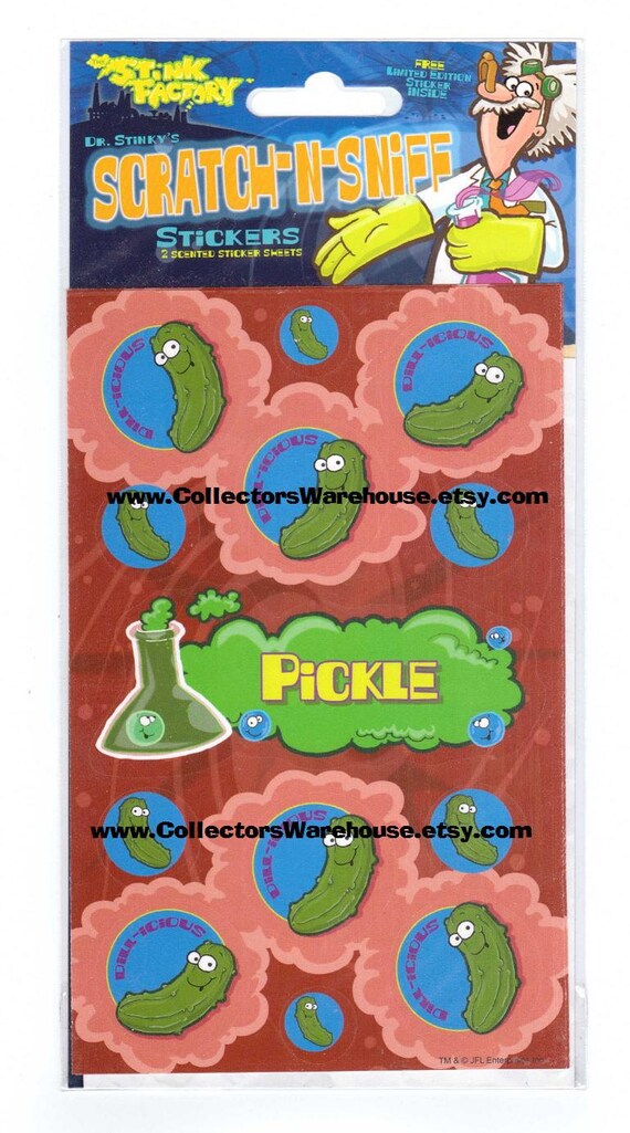 Dr. Stinky's Scratch n Sniff Stickers PICKLE the stink