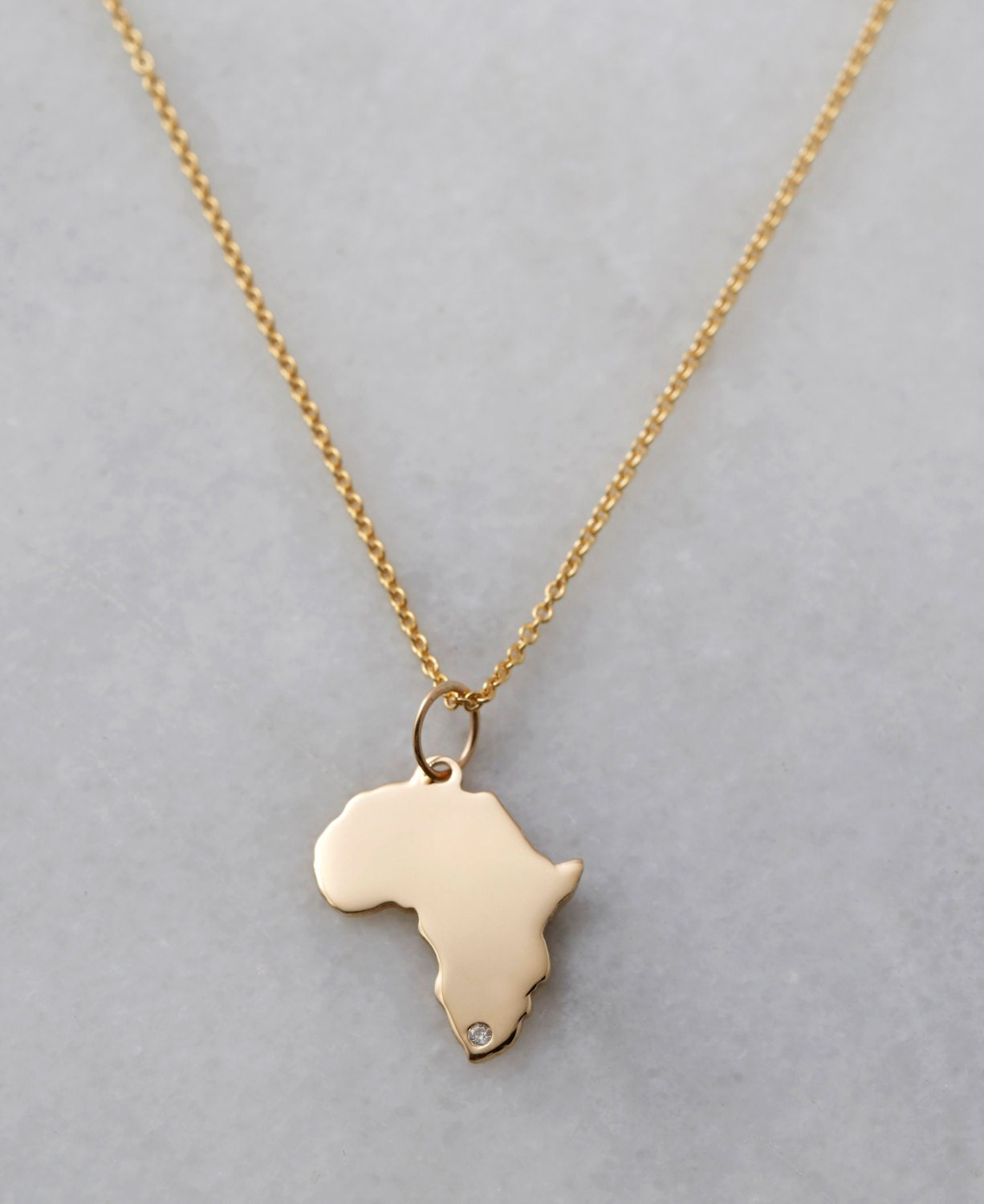 14K Gold Africa Diamond