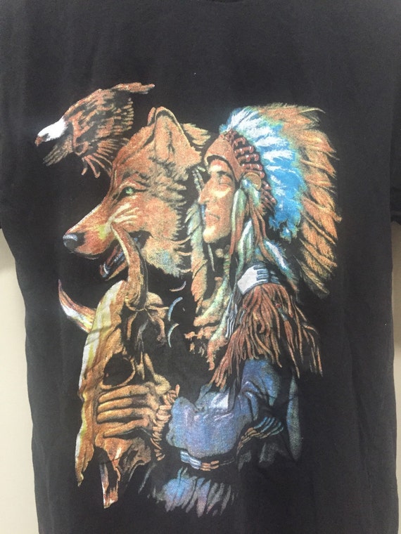 indian wolf t shirt