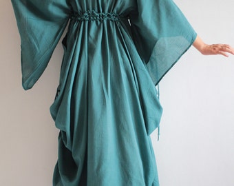 Helen Mixed Silk Maxi Dress (366) (M-L)