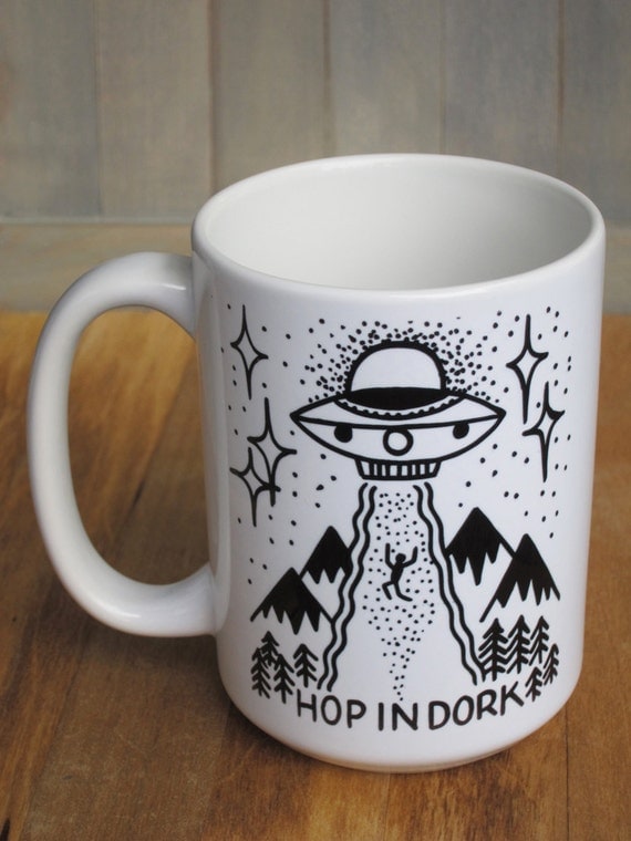 funny ufo coffee mug