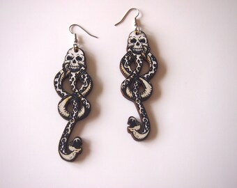 Dark Mark - Harry Potter - Laser Cut Wood Earrings