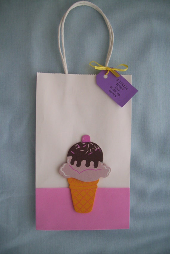 Ice cream party Party favor bags ice cream bags loot