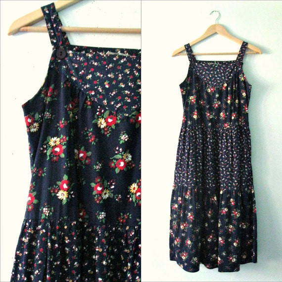 Vintage 70s floral sundress / Hippie Folk Festival dress