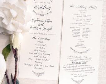 Printable Wedding Program | Ceremony program | Double Sided Programs - GARDEN COLLECTION - Style P50