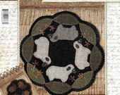 Wool Applique Pattern, Sheep Penny Rug, Wool Candle Mat, Buttermilk Basin, PATTERN ONLY