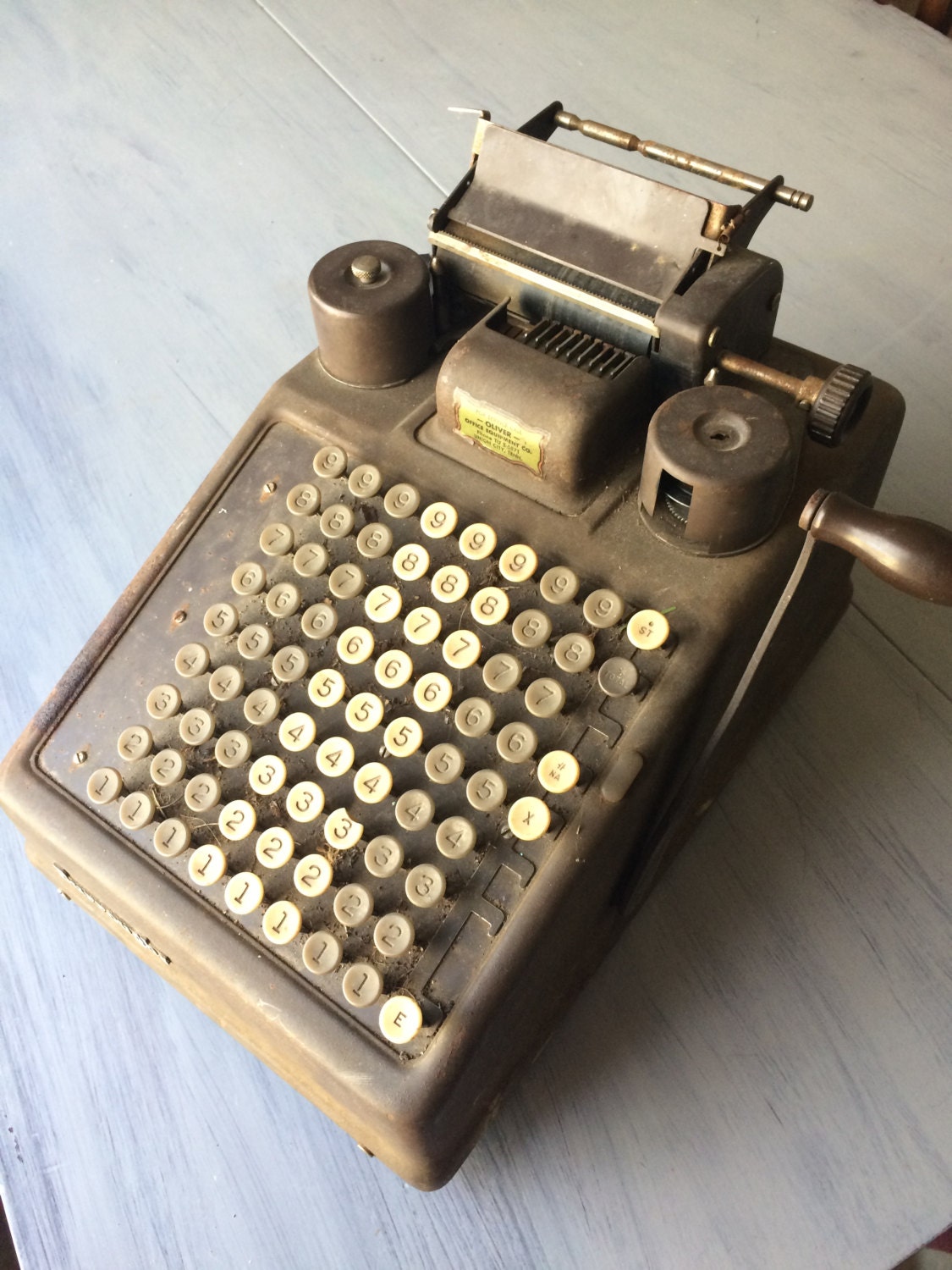 Antique Adding Machine Burrough's Vintage Adding Machine