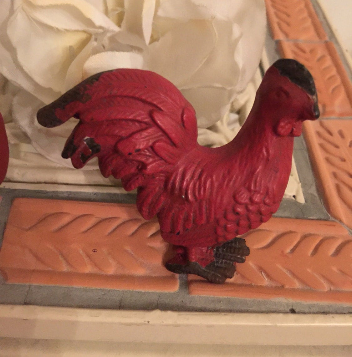 Rooster Decor/ Rooster Knobs/ Red Rooster/ Drawer Pulls/