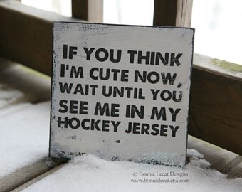 Hockey Sign, Funny Hockey Decor, Baby Boy Hockey Room Decor, Baby Boy Gift, Hockey Baby Shower, Sports Decor, Kids Room Themes, Sports Decor