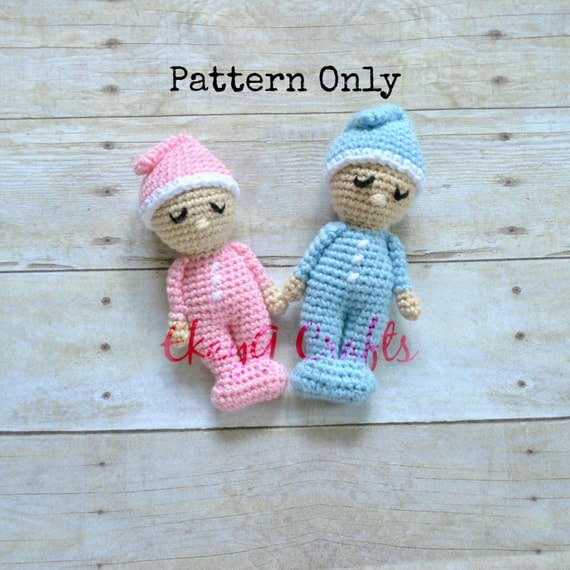 Crochet Pattern Sleepy Baby Doll Rattle