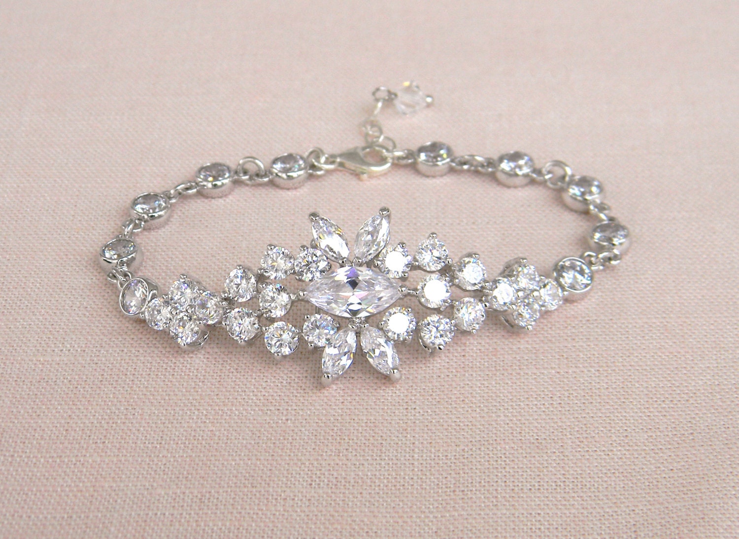 Crystal Bridal Bracelet Wedding Jewelry Swarovski crystal