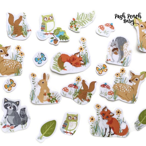 DIY Iron on Appliques 4 Woodland Forest Animals