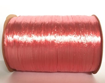 Pearl Coral Raffia Ribbon - 30/100 yards - 1/4 inch wide