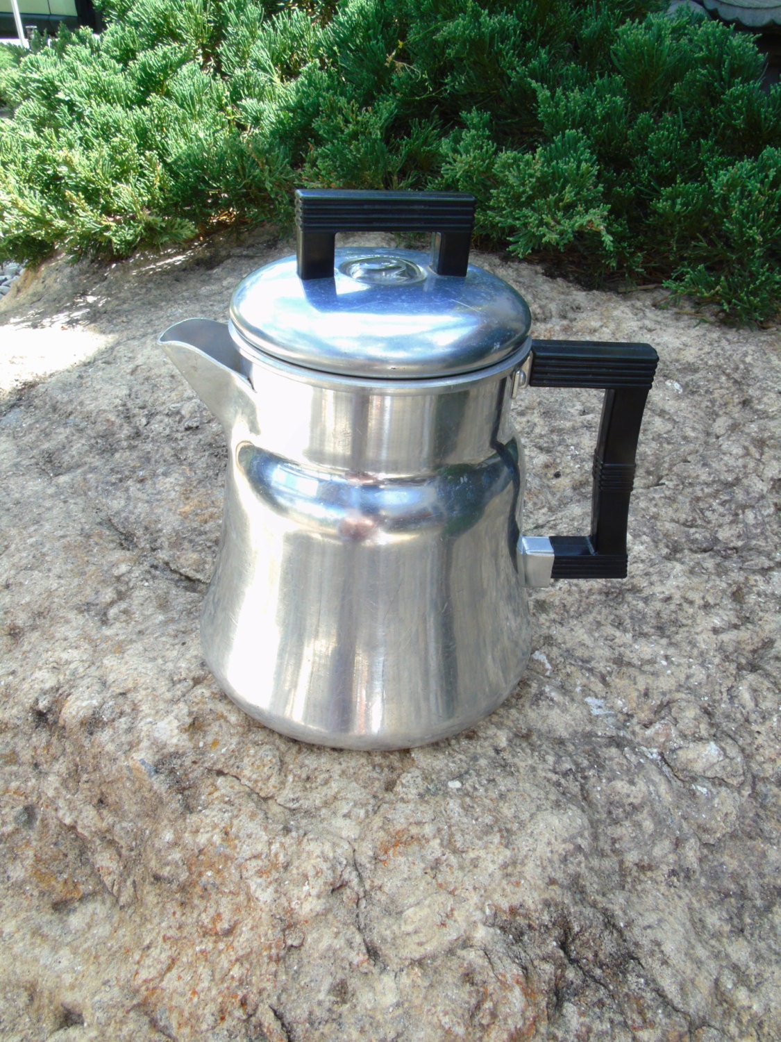 Wear Ever Tacuco Aluminum Coffee Pot Primitive Stove Top Drip