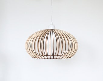 Wood Lamp / Wooden Lamp Shade / Hanging Lamp / Pendant Light / Decorative Ceiling Lamp / Modern Lamp /