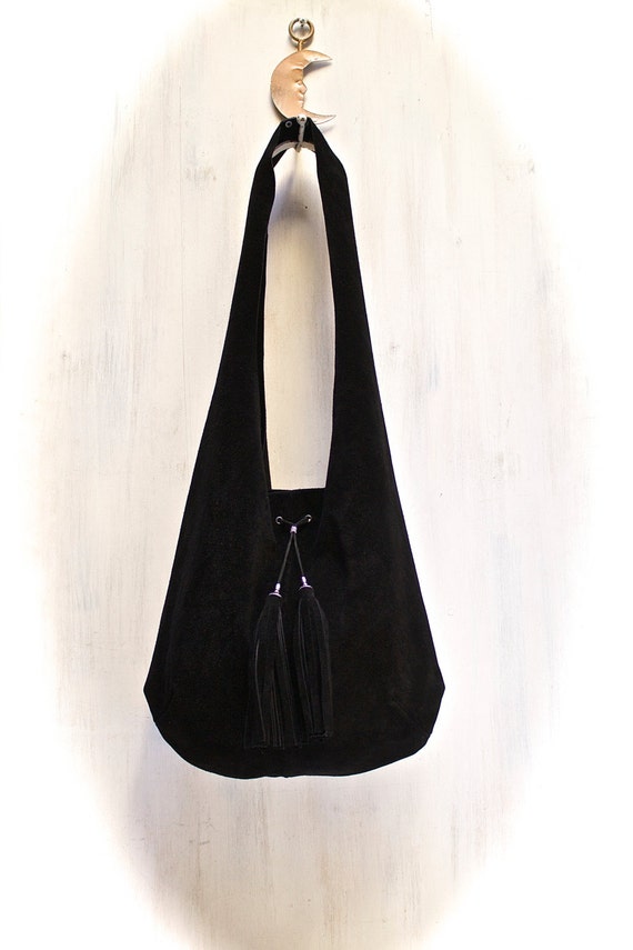 suede leather hobo bag