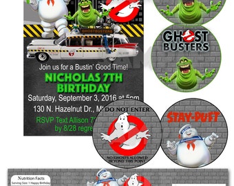 Ghostbusters Inspired Boys Birthday Party Set -Printable File