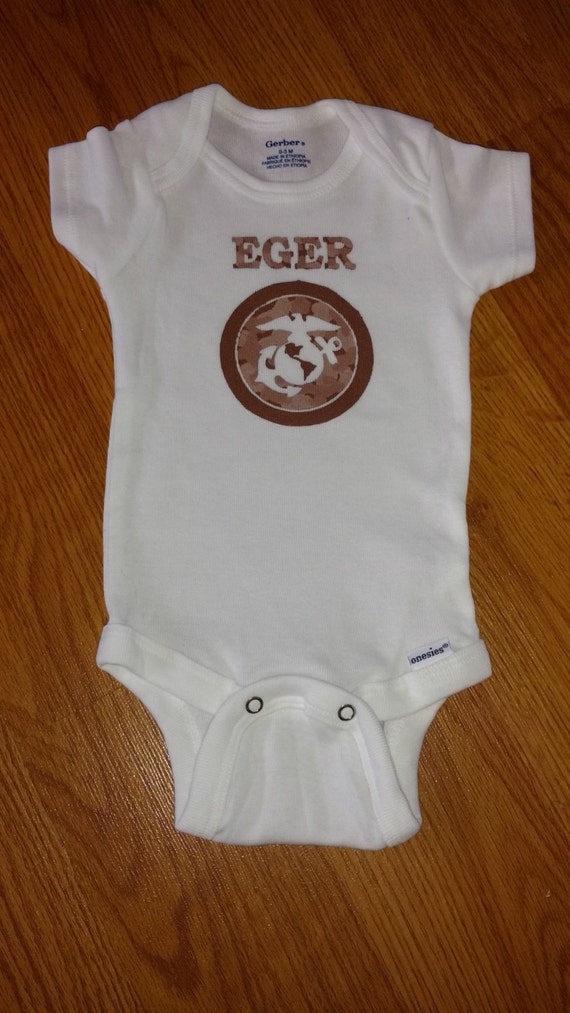 Baby Boy OR Girl Onesie w/ Marine Corps by tiffanylynnwilliams