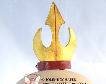 Made To Order -- Fire Nation Hair Ornament Leather Cosplay Accessory Avatar the Last Airbender Inspired