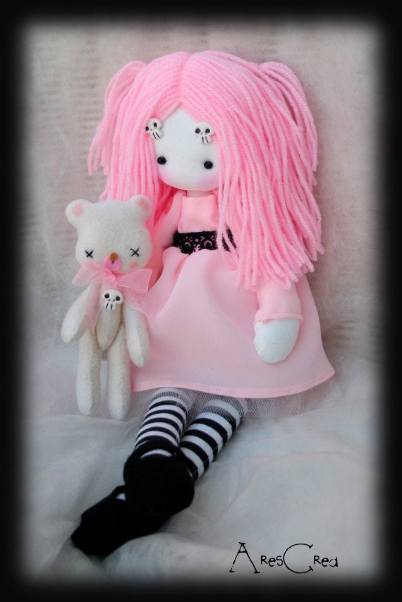 pastel goth stuffed animals