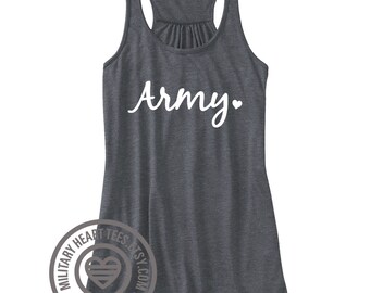 Army Racerback Tank Top, army wife tank, army girlfriend tank, army mom tank, army sister tank, us army gift, army work out tank