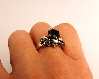 skull wedding ring skull wedding set skull anniversary ring white gold bridal set goth wedding set rock n roll engagement set - Skull Wedding Ring Sets skull wedding ring skull wedding set skull anniversary ring white gold bridal set goth wedding set rock n roll engagement set - Skull Wedding Ring Sets